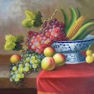Hand painted oil painting on canvas"bumper harvest fruits"50x60CM(19.7"x23.6")Unframed-09