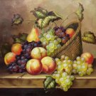 Hand painted oil painting on canvas"bumper harvest fruits"50x60CM(19.7"x23.6")Unframed-10