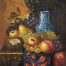 Hand painted oil painting on canvas"ceramics and harvest fruits"50x60CM(19.7"x23.6")Unframed-45