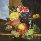 Hand painted oil painting on canvas"ceramics and harvest fruits"50x60CM(19.7"x23.6")Unframed-46