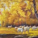 Simple modern Hand painted oil painting on canvas"Sheep"60x120CM(23.6"x47.2")Unframed-03 Simple modern Hand painted oil painting on canvas"Sheep"60x120CM(23.6"x47.2")Unframed-03