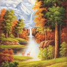 American style Hand painted oil painting on canvas"Creek"60x120CM(23.6"x47.2")Unframed-37