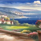 Hand painted oil painting on canvas"Sea view Villa"70x180CM(27.6"x70.9")Unframed-33 Hand painted oil painting on canvas"Sea view Villa"70x180CM(27.6"x70.9")Unframed-33