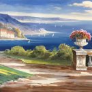 Hand painted oil painting on canvas"Sea view Villa"70x180CM(27.6"x70.9")Unframed-36 Hand painted oil painting on canvas"Sea view Villa"70x180CM(27.6"x70.9")Unframed-36
