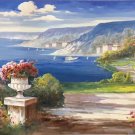Hand painted oil painting on canvas"Sea view Villa"70x180CM(27.6"x70.9")Unframed-37 Hand painted oil painting on canvas"Sea view Villa"70x180CM(27.6"x70.9")Unframed-37