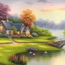 European style Hand-painted oil painting on canvas"mind home"70x180CM(27.6"x70.9")Unframed-17