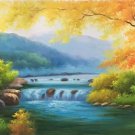 American style Hand painted oil painting on canvas"Creek"70x180CM(27.6"x70.9")Unframed-42