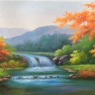 American style Hand painted oil painting on canvas"Creek"70x180CM(27.6"x70.9")Unframed-43 American style Hand painted oil painting on canvas"Creek"70x180CM(27.6"x70.9")Unframed-43