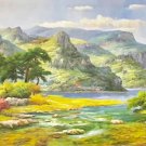 American style Hand painted oil painting on canvas"Creek"70x180CM(27.6"x70.9")Unframed-47