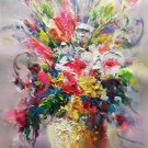 Simple modern Hand painted oil painting on canvas"Potted flowers"50x70CM(19.7"x27.6")Unframed-14