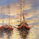 Hand painted oil painting on canvas"Fishing boat"30x60CM(11.8"x23.6")Unframed-09 Hand painted oil painting on canvas"Fishing boat"30x60CM(11.8"x23.6")Unframed-09