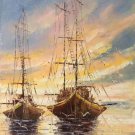 Hand painted oil painting on canvas"Fishing boat"30x60CM(11.8"x23.6")Unframed-11 Hand painted oil painting on canvas"Fishing boat"30x60CM(11.8"x23.6")Unframed-11