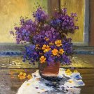 Simple modern Hand painted oil painting on canvas"Potted flowers"50x60CM(19.7"x23.6")Unframed-20