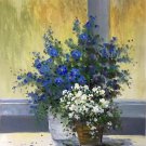 Simple modern Hand painted oil painting on canvas"Potted flowers"50x60CM(19.7"x23.6")Unframed-21