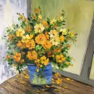 Simple modern Hand painted oil painting on canvas"Potted flowers"50x60CM(19.7"x23.6")Unframed-22
