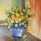 Simple modern Hand painted oil painting on canvas"Potted flowers"50x60CM(19.7"x23.6")Unframed-23