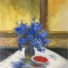 Simple modern Hand painted oil painting on canvas"Potted flowers"50x60CM(19.7"x23.6")Unframed-24