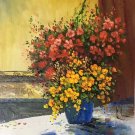 Simple modern Hand painted oil painting on canvas"Potted flowers"50x60CM(19.7"x23.6")Unframed-26