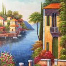 Hand painted oil painting on canvas"Sea view Villa"60x120CM(23.6"x47.2")Unframed-43