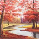 Nordic style Hand painted oil painting on canvas"forest"60x120CM(23.6"x47.2")Unframed-23 Nordic style Hand painted oil painting on canvas"forest"60x120CM(23.6"x47.2")Unframed-23