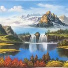 Hand painted oil painting on canvas"Creek"60x120CM(23.6"x47.2")Unframed-70
