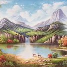 American style Hand painted oil painting on canvas"Creek"70x180CM(27.6"x70.9")Unframed-71