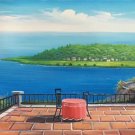 Hand painted oil painting on canvas"Sea view Villa"70x180CM(27.6"x70.9")Unframed-47