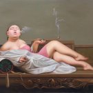 Simple modern Hand painted oil painting on canvas"Smoking woman"50x60CM(19.7"x23.6")Unframed-11 Simple modern Hand painted oil painting on canvas"Smoking woman"50x60CM(19.7"x23.6")Unframed-11