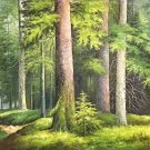 American style Hand painted oil painting on canvas"forest"70x180CM(27.6"x70.9")Unframed-26