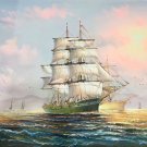 Simple modern Hand painted oil painting on canvas"Adventure sailboat"60x90CM(23.6"x35.4")Unframed-18 Simple modern Hand painted oil painting on canvas"Adventure sailboat"60x90CM(23.6"x35.4")Unframed-18