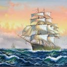 Simple modern Hand painted oil painting on canvas"Adventure sailboat"60x90CM(23.6"x35.4")Unframed-20