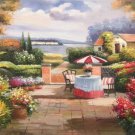 Mediterranean Hand painted oil painting on canvas"Sea view Villa"60x90CM(23.6"x35.4")Unframed-53