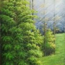 Simple modern Hand painted oil painting on canvas"swan"60x120CM(23.6"x47.2")Unframed-09
