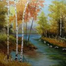 Nordic style Hand painted oil painting on canvas"forest"60x90CM(23.6"x35.4")Unframed-30