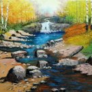 Nordic style Hand painted oil painting on canvas"forest"60x90CM(23.6"x35.4")Unframed-33 Nordic style Hand painted oil painting on canvas"forest"60x90CM(23.6"x35.4")Unframed-33