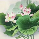 Chinese style Hand painted oil painting on canvas"lotus"50x60CM(19.7"x23.6") Unframed-19 Chinese style Hand painted oil painting on canvas"lotus"50x60CM(19.7"x23.6") Unframed-19