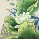Chinese style Hand painted oil painting on canvas"lotus"50x60CM(19.7"x23.6") Unframed-22 Chinese style Hand painted oil painting on canvas"lotus"50x60CM(19.7"x23.6") Unframed-22