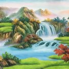 Hand painted oil painting on canvas"Mountains and rivers unlimited"70x180CM(27.6"x70.9")Unframed-86 Hand painted oil painting on canvas"Mountains and rivers unlimited"70x180CM(27.6"x70.9")Unframed-86