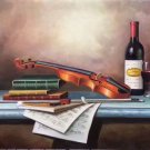 Simple modern Hand painted oil painting on canvas"violin"60x90CM(23.6"x35.4")Unframed-04