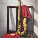 Simple modern Hand painted oil painting on canvas"Saxophone"60x90CM(23.6"x35.4")Unframed-07