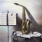 Simple modern Hand painted oil painting on canvas"Saxophone"60x90CM(23.6"x35.4")Unframed-09