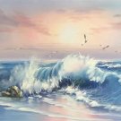Simple modern Hand painted oil painting on canvas"Waves"60x120CM(23.6"x47.2")Unframed-04 Simple modern Hand painted oil painting on canvas"Waves"60x120CM(23.6"x47.2")Unframed-04