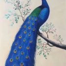 Simple modern Hand painted oil painting on canvas"Gorgeous peacock"60x120CM(23.6"x47.2")Unframed-17