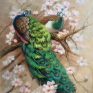 Simple modern Hand painted oil painting on canvas"Gorgeous peacock"90x120CM(35.4"x47.2")Unframed-30