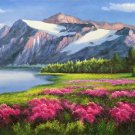 American style Hand painted oil painting on canvas"Shangri-La"70x180CM(27.6"x70.9")Unframed-92