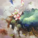 Chinese style Hand painted oil painting on canvas"lotus"60x90CM(23.6"x35.4")Unframed-33