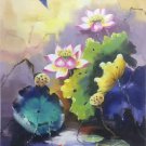 Chinese style Hand painted oil painting on canvas"lotus"60x90CM(23.6"x35.4")Unframed-34 Chinese style Hand painted oil painting on canvas"lotus"60x90CM(23.6"x35.4")Unframed-34