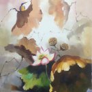 Chinese style Hand painted oil painting on canvas"lotus"60x90CM(23.6"x35.4")Unframed-37