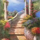 Hand painted oil painting on canvas"Sea view Villa"60x120CM(23.6"x47.2")Unframed-61