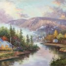 American style Hand painted oil painting on canvas"Private garden"60x120CM(23.6"x47.2")Unframed-14 American style Hand painted oil painting on canvas"Private garden"60x120CM(23.6"x47.2")Unframed-14